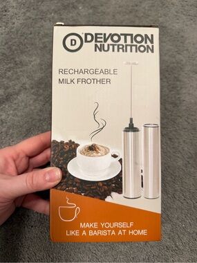 Rechargeable Milk Frother - Silver